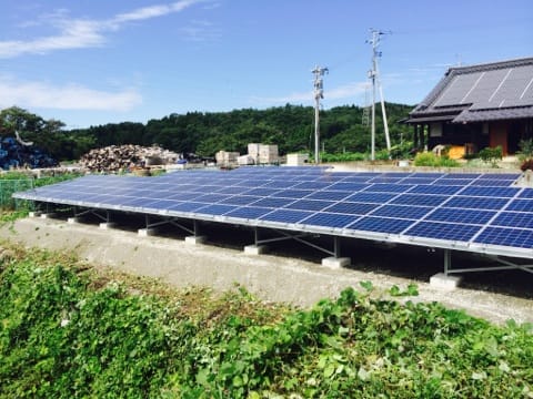 太陽光パネルを導入しています